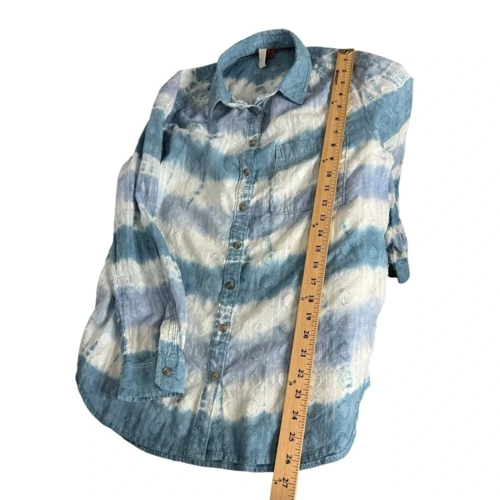 Anthropologie Pilcro‎ Janesse Tie Dye Top Button Down Long Sleeve Women's Small